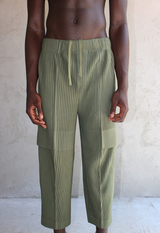 Pant Sage Pleated Cargo